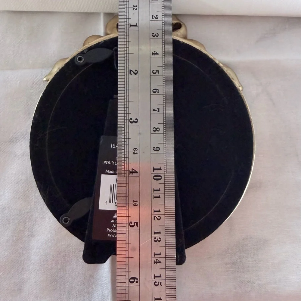 Elegant Gold  Frame bow on top round for 4”x4” photo